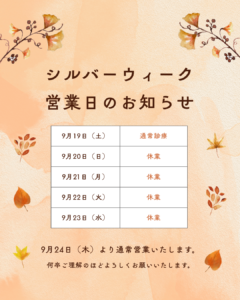 シルバーウィーク